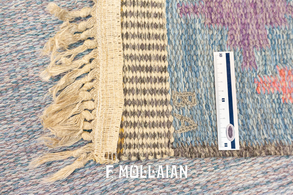 Scandinavian Rug Flat-weave Rug Pastel Color n°:469066